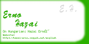 erno hazai business card